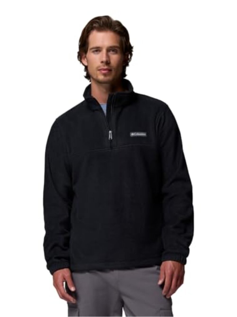 Men's Half Zip Fleece Pullover Jacket Soft Warm Classic Fit Outdoor
